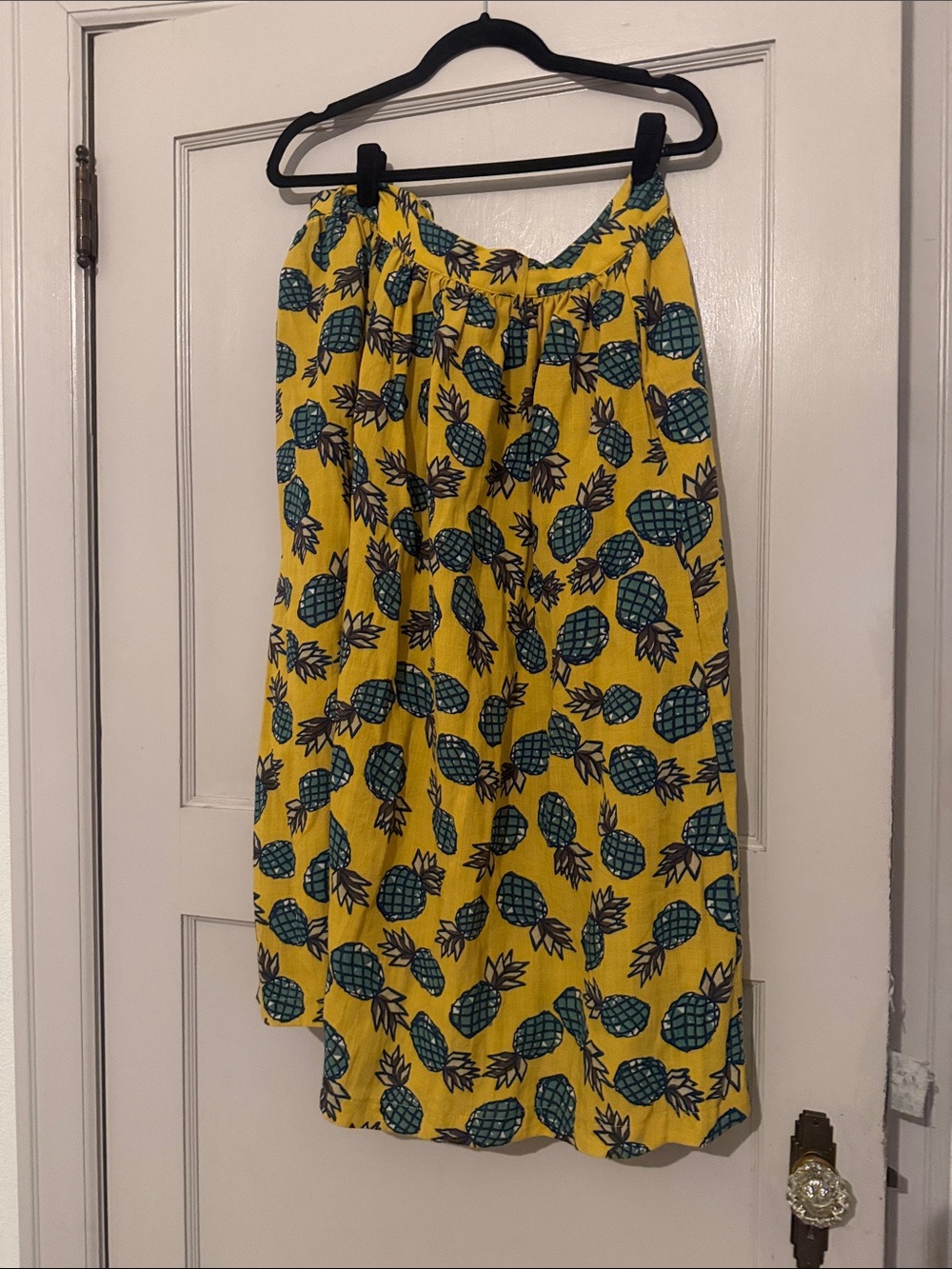 ModCloth Yellow Pineapple-Print Maxi Skirt NWT